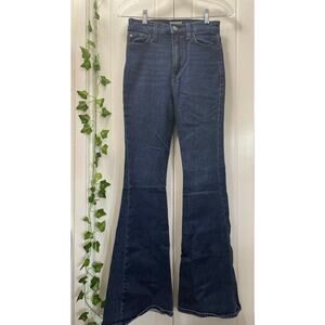 Women Hudson Tall Flared Dark Denim Jeans Size 24